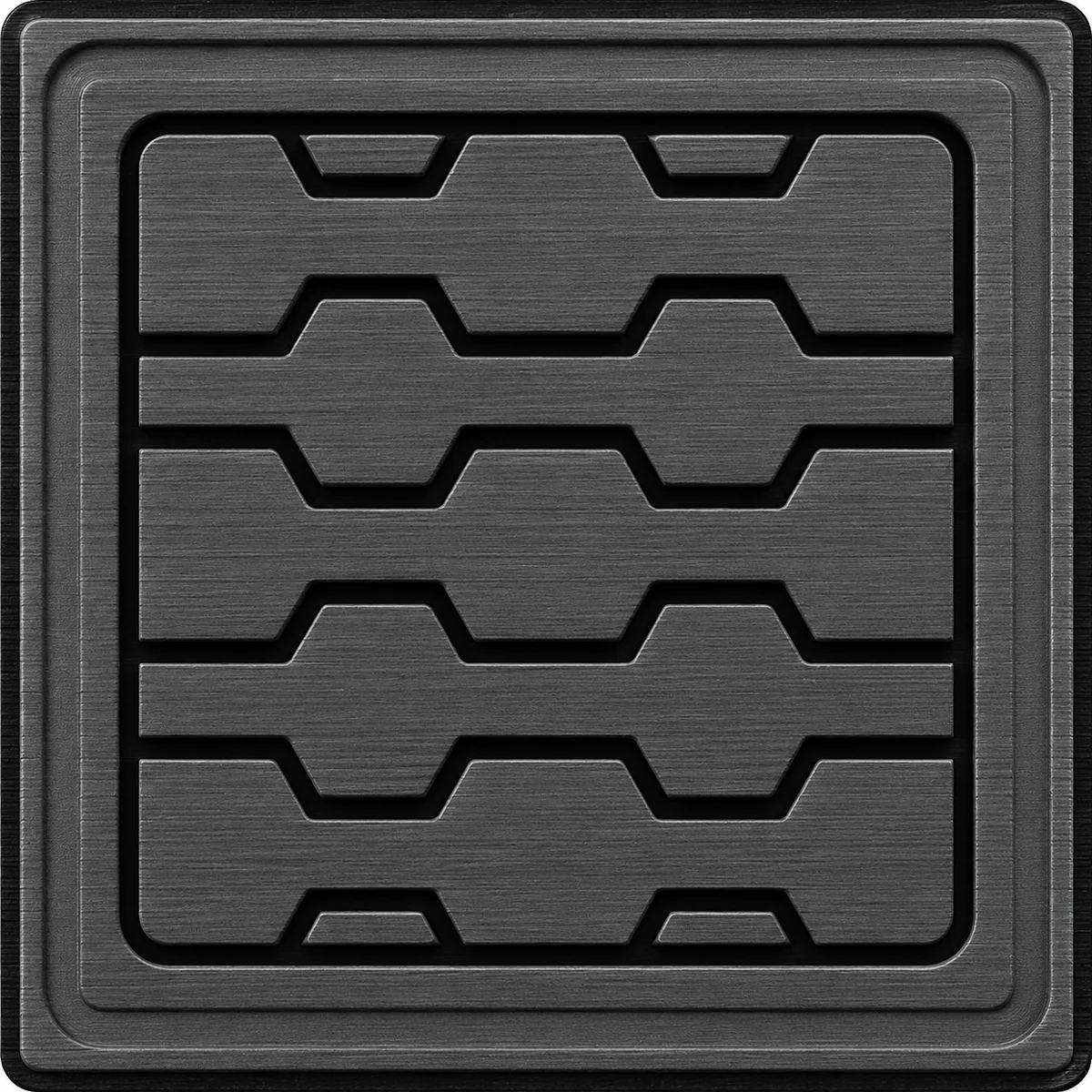 Complete grey and black Split Hex EVA decking sample